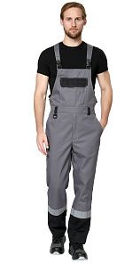 Полукомбинезон мужской рабочий летний для ИТР "Виват" серо-черный